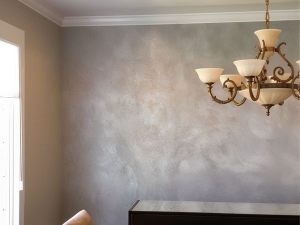 Soft Metallic Faux Finish Wall